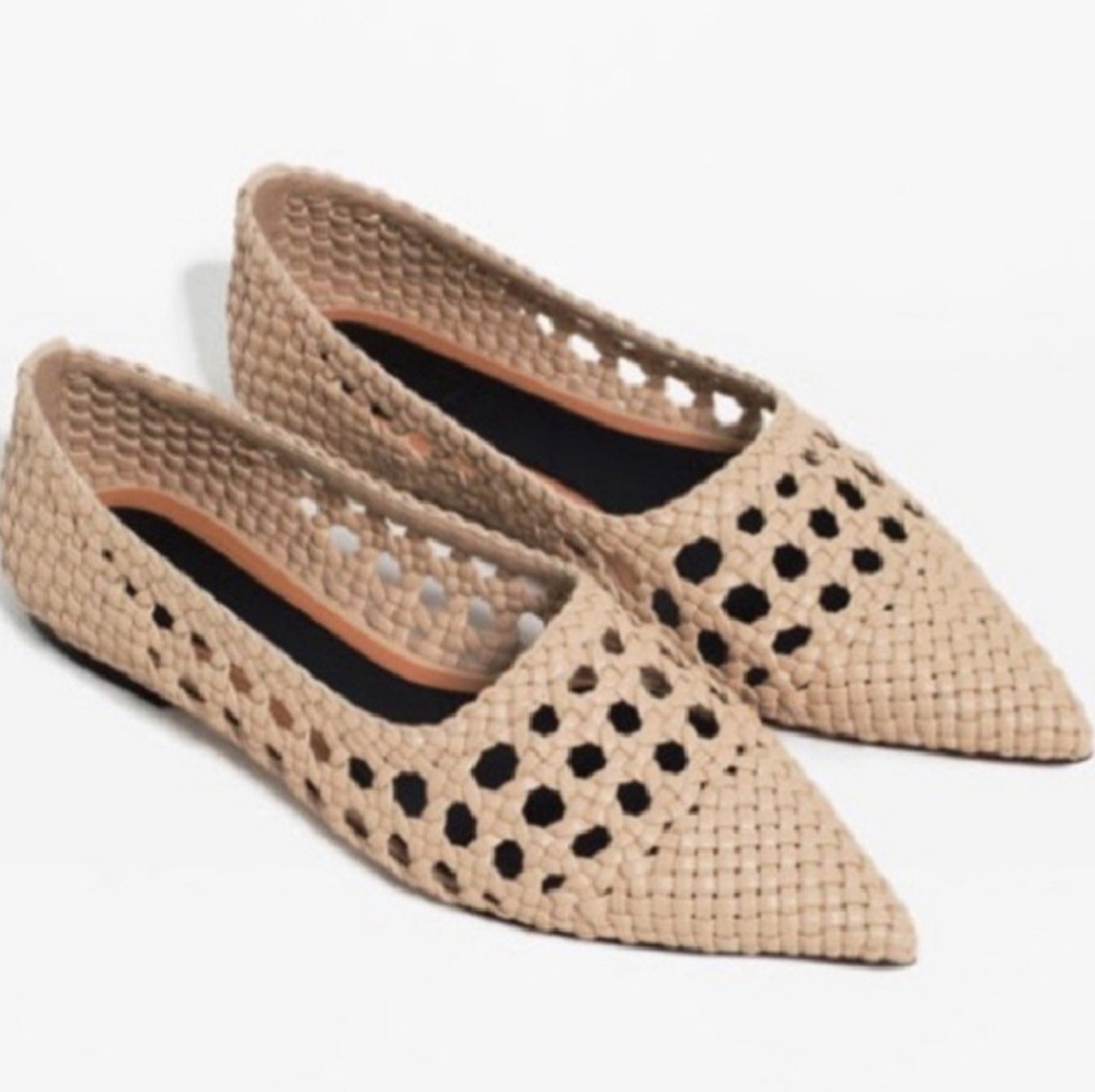 NWT Zara Openwork Ballet Flats, 9